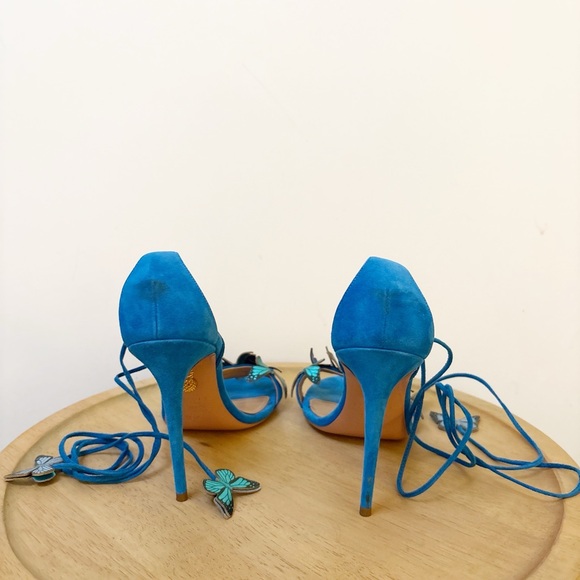 Aquazzura Papillon Butterfly 105 Suede Heels - Picture 9 of 11